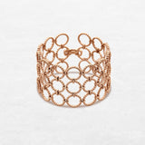 Closed circular bracelet with three rows in rose gold made by O! Jewelry