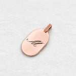 O! Jewelry OP-9150 military tag pendant in rose 18 karat gold without chain